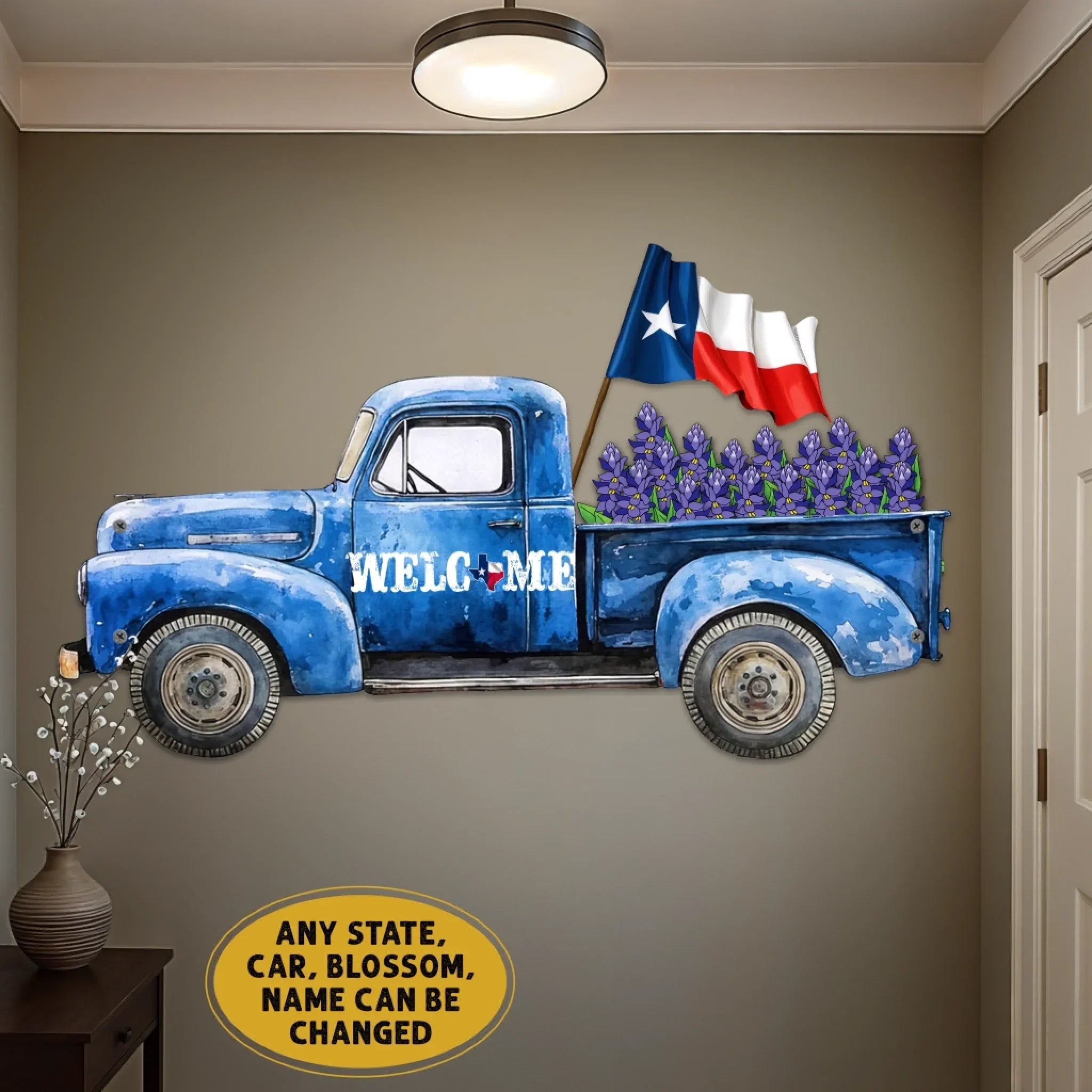 Custom Personalized Welcome Metal Sign - 4th July Gift Idea For Family