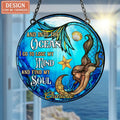 Custom Name Mermaid Acrylic Suncatcher - Mermaid/ Summer Gift Idea For Friend - Into The Ocean I Go To Lose My Mind And Find My Soul