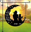 Personalized Memorial Dog Moon Shape Metal Sign - Memorial Gift Idea For Dog Lover