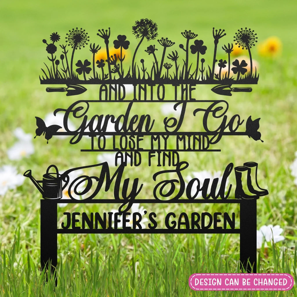 Personalized Garden Black Metal Sign - Gift Idea For Garden Lover - Life Is Better In The Garden
