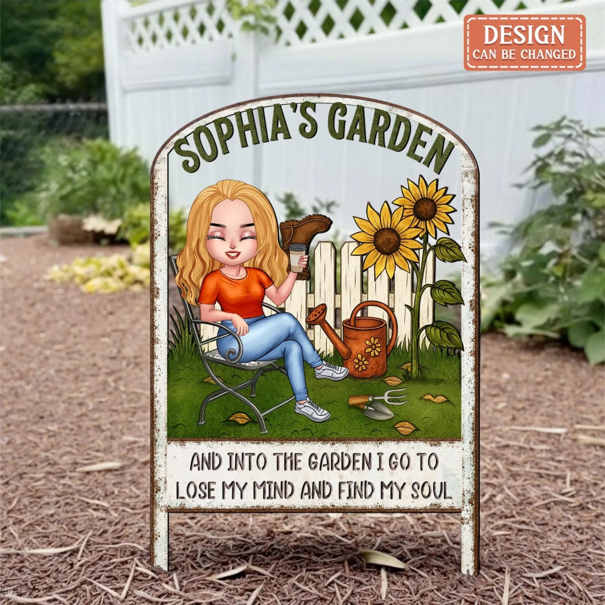 Personalized Garden Metal Sign - Gift Idea For Garden Lover - And Into The Garden I Go To Lose My Mind And Find My Soul