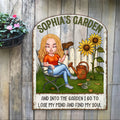 Personalized Garden Metal Sign - Gift Idea For Garden Lovers - And Into The Garden I Go To Lose My Mind And Find My Soul