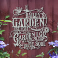 Personalized Garden Metal Sign - Gift Idea For Garden Lovers - And Into The Garden I Go To Lose My Mind And Find My Soul