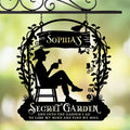 Personalized Secret Garden Black Metal Sign - Gift Idea For Garden Lovers - And Into The Garden I Go To Lose My Mind And Find My Soul