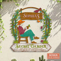 Personalized Secret Garden Metal Sign - Gift Idea For Garden Lovers - And Into The Garden I Go To Lose My Mind And Find My Soul