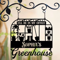 Personalized Greenhouse Metal Sign - Gift Idea For Garden Lover - I'll Be In My Office Greenhouse