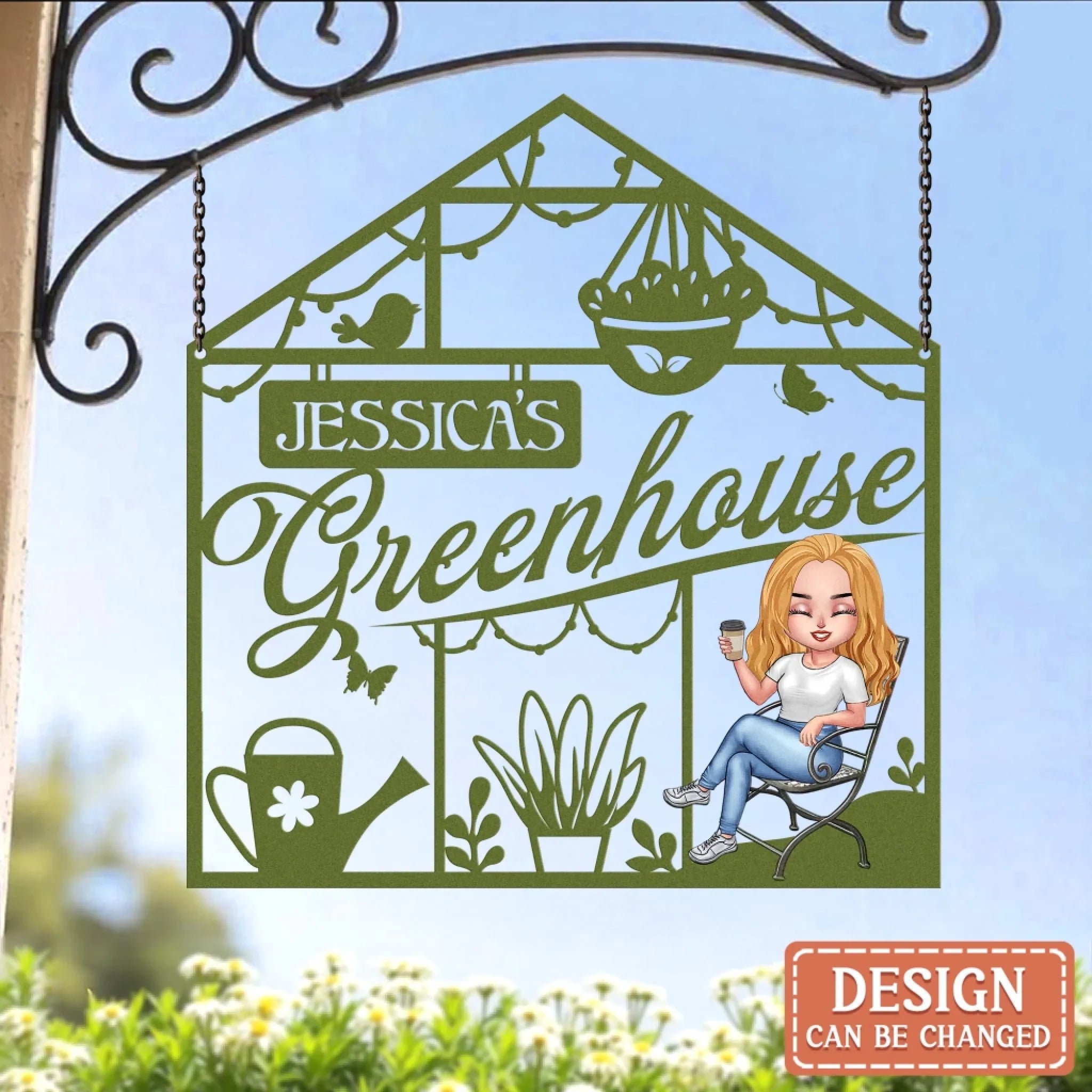 Custom Personalized Greenhouse Metal Sign - Gift Idea For Garden Owner