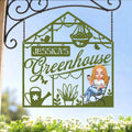 Custom Personalized Greenhouse Metal Sign - Gift Idea For Garden Owner