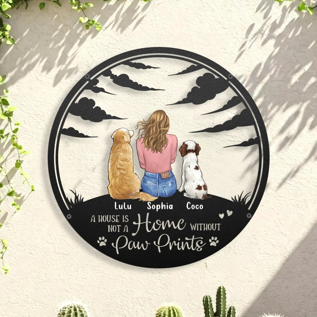 Personalized Dog Mom Metal Sign - Gift Idea For Dog Lovers - Life Is Better With Dogs