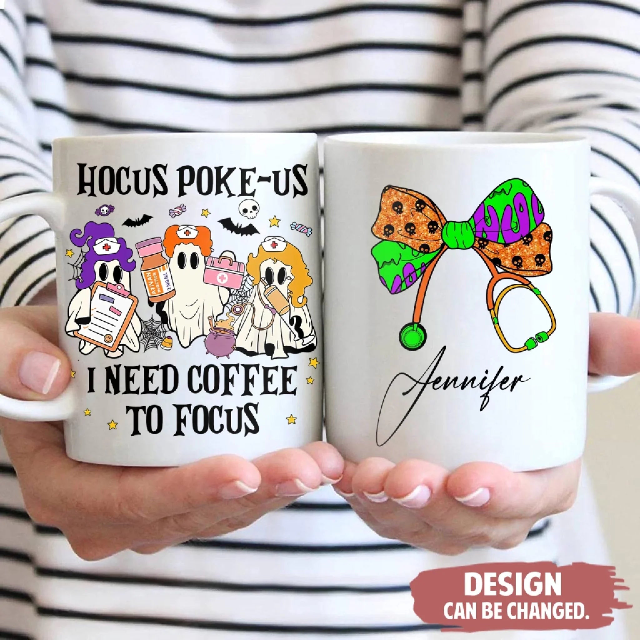 Personalized Hocus Poke Us Nurse Coffee Mug - Gift Idea For Nurse - I Need Coffee To Focus
