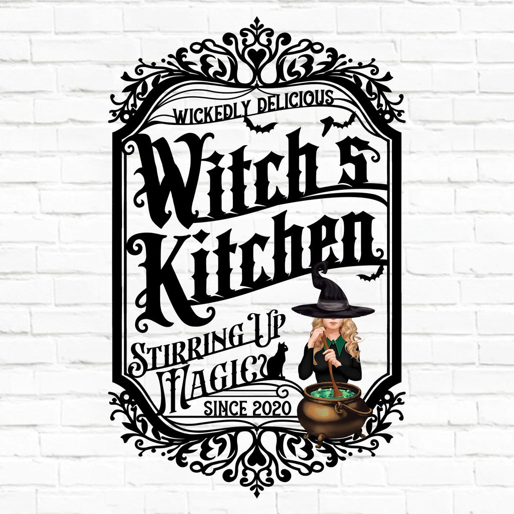 Personalized Witch Kitchen Metal Sign - Gift Idea For Witch Lover - Wickedly Delicious
