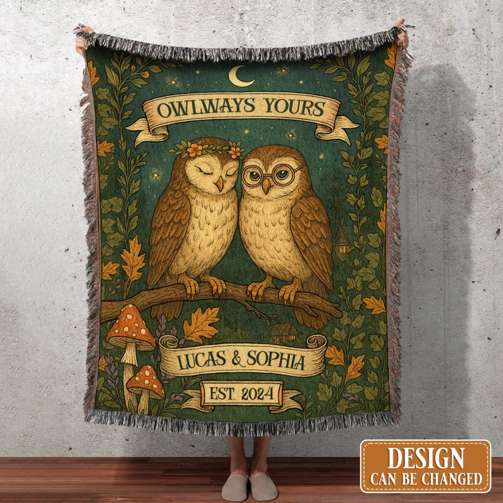 Personalized Couple Cottage Ultra-Soft Fringer Blanket - Gift Idea For Couple - Owlways Yours