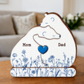 Personalized Hugging Bear Family Toile De Jouy Wooden Puzzle - Parents With Up to 3 Children - Gift Idea For Family