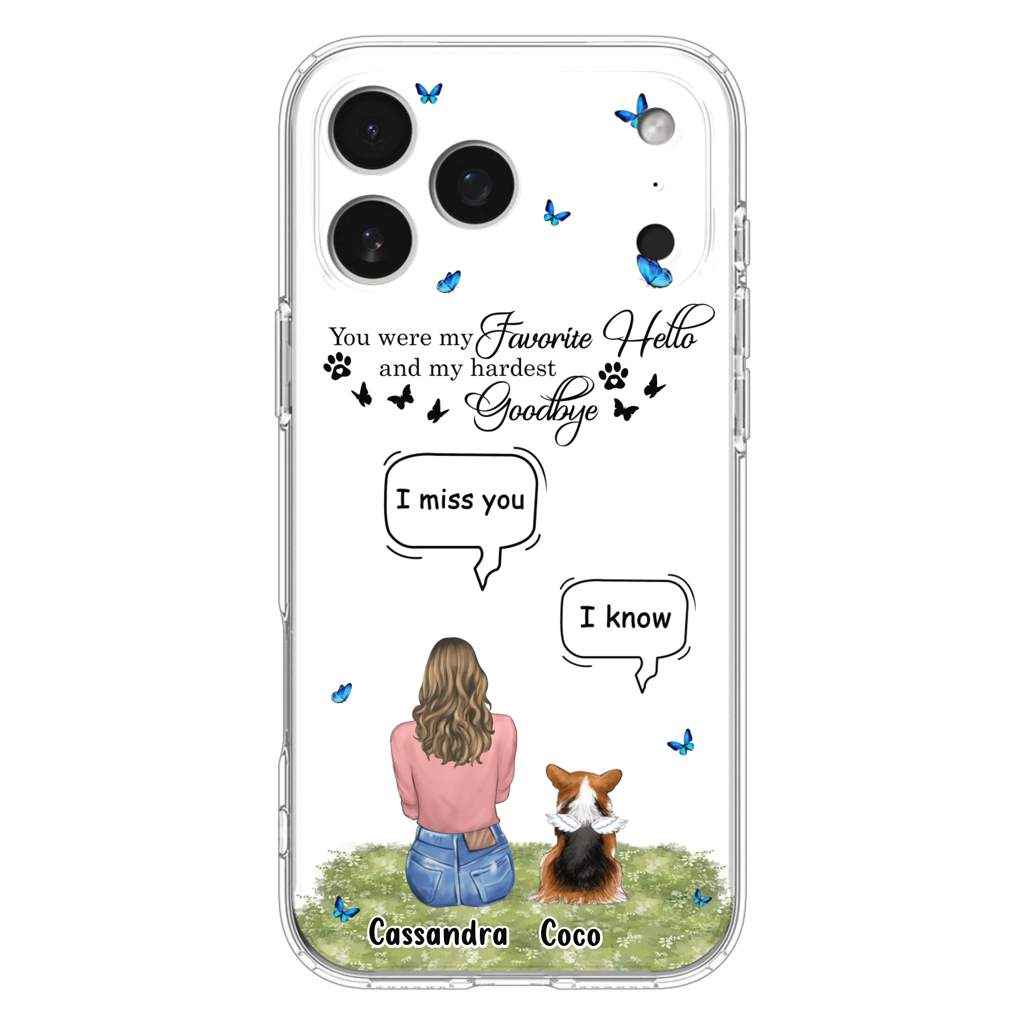Personalized Pet Phone Case - Upto 4 Pets - Mother's Day Gift Idea For Couple/Dog/Cat Lover - You Were My Favorite Hello - Case For iPhone/Samsung