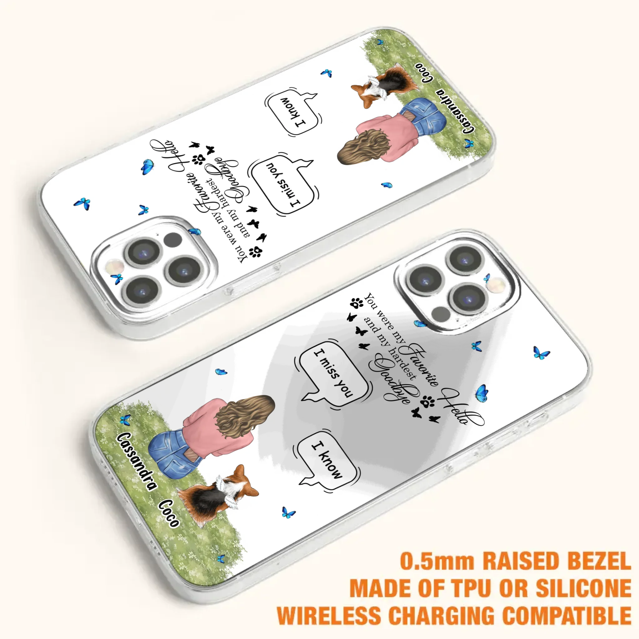 Personalized Pet Phone Case - Upto 4 Pets - Mother's Day Gift Idea For Couple/Dog/Cat Lover - You Were My Favorite Hello - Case For iPhone/Samsung