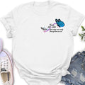 Personalized Memorial Butterfly Shirt/Hoodie - Gift Idea For Loss Of Family Member - Your Wings Were Ready But My Heart Was Not