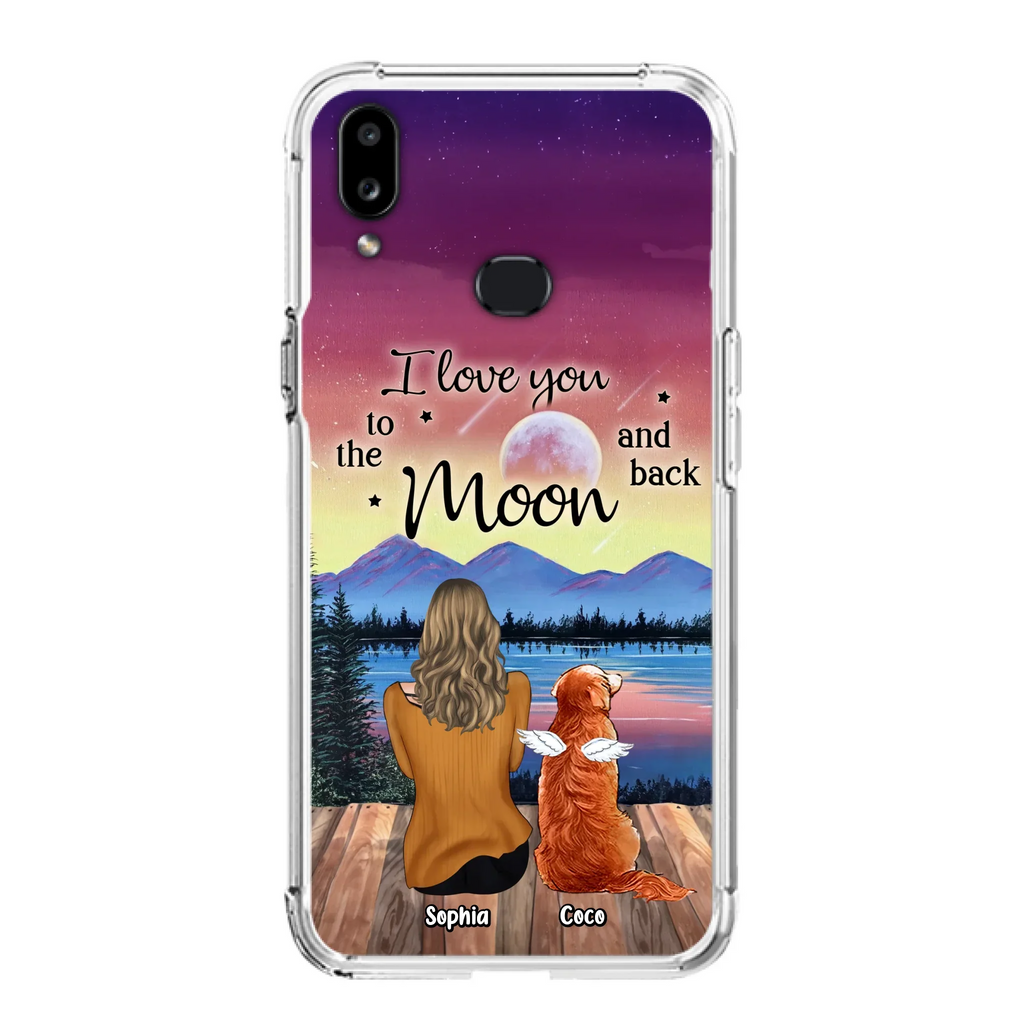 Custom Personalized Pet Mom/ Dad Phone Case - Gift Idea For Dog/ Cat/ Rabbit Lovers - Case For iPhone/ Samsung - I Love You To The Moon & Back