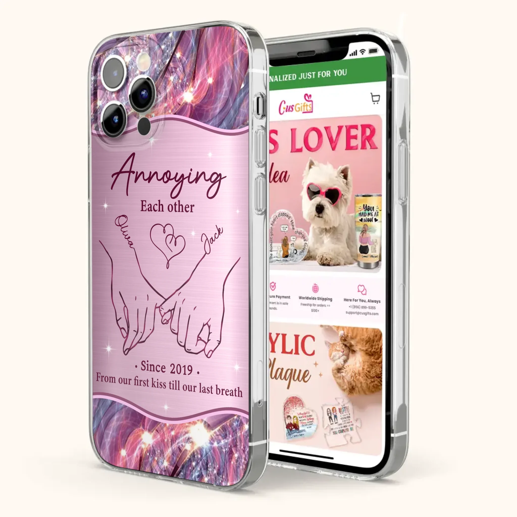 Custom Personalized Couple Phone Case For iPhone/ Samsung - Gift Idea For Couple - Annoying Each Other