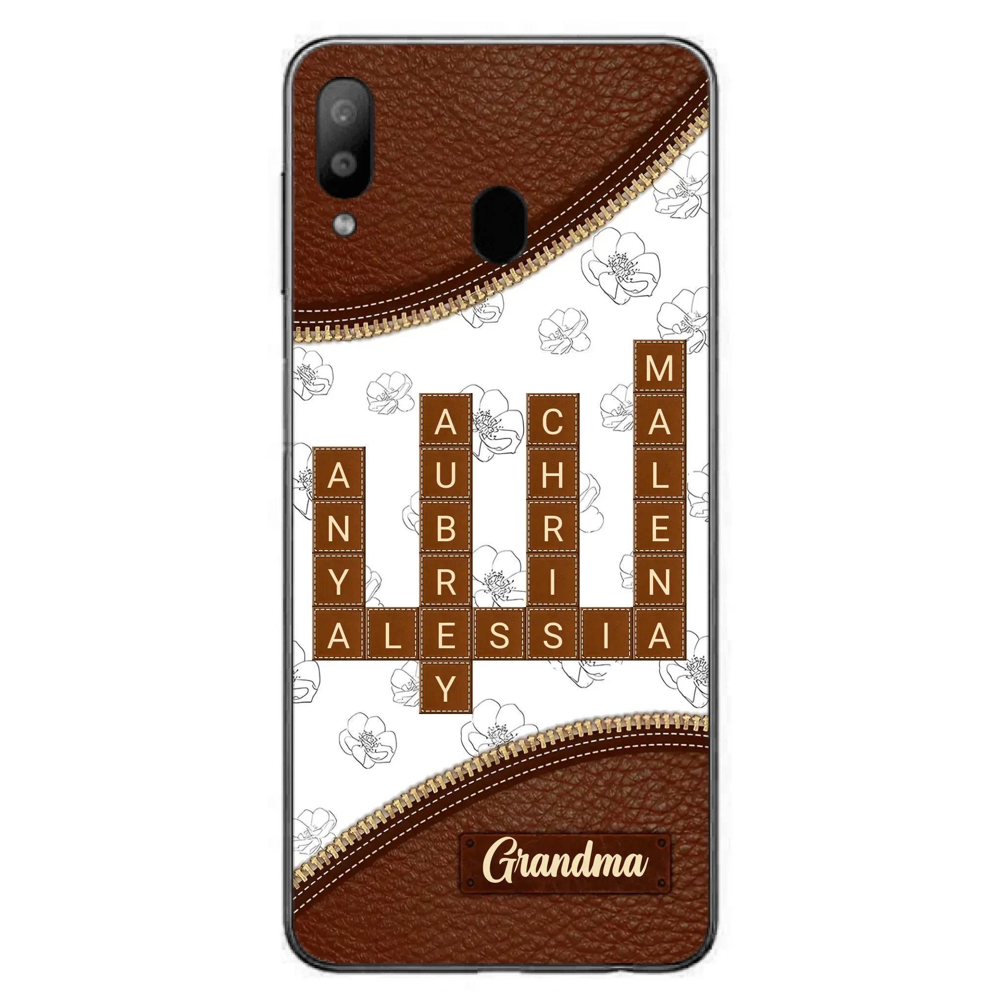 Custom Personalized Grandma Crossword iPhone/ Samsung Case - Gift Idea For Christmas/ Grandma