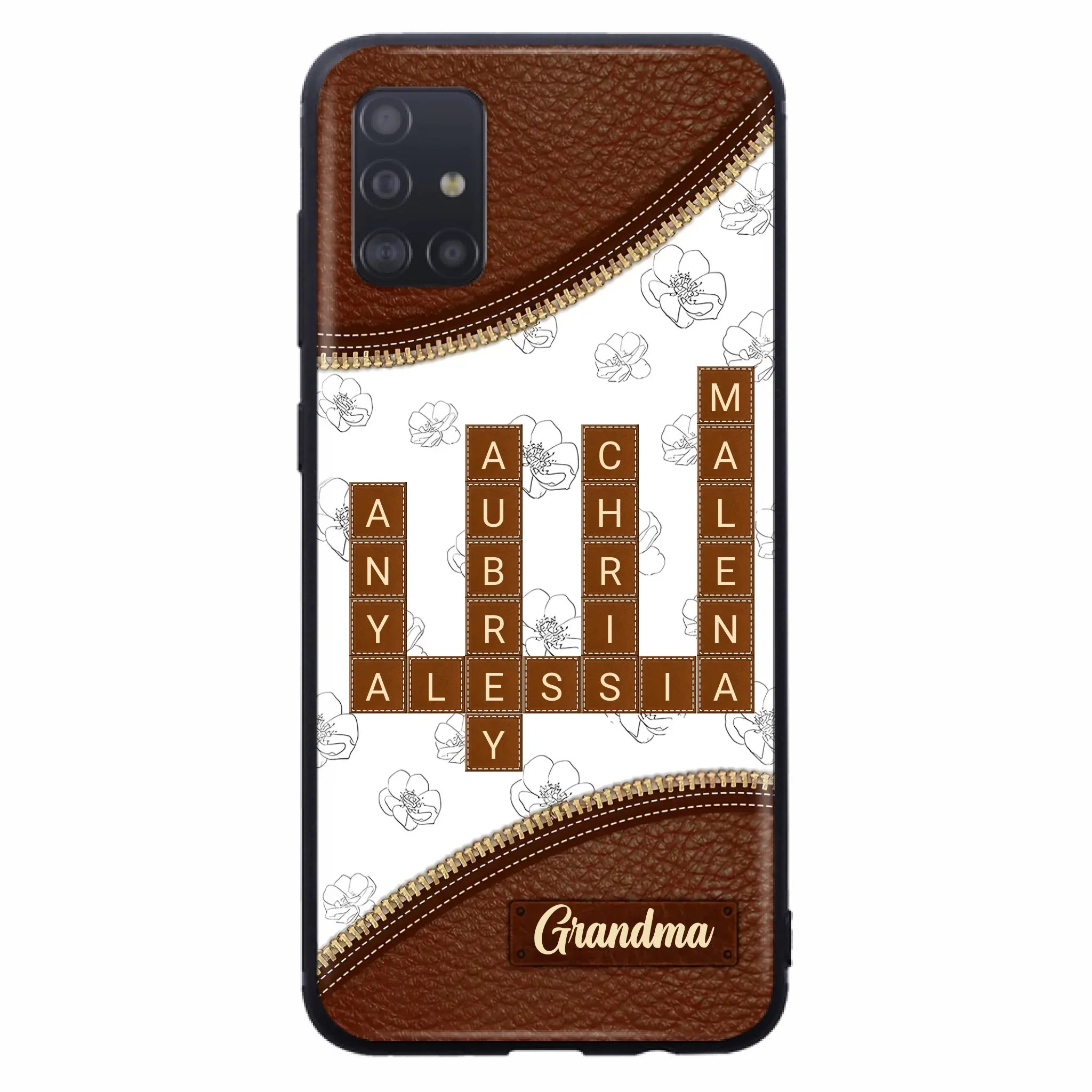 Custom Personalized Grandma Crossword iPhone/ Samsung Case - Gift Idea For Christmas/ Grandma