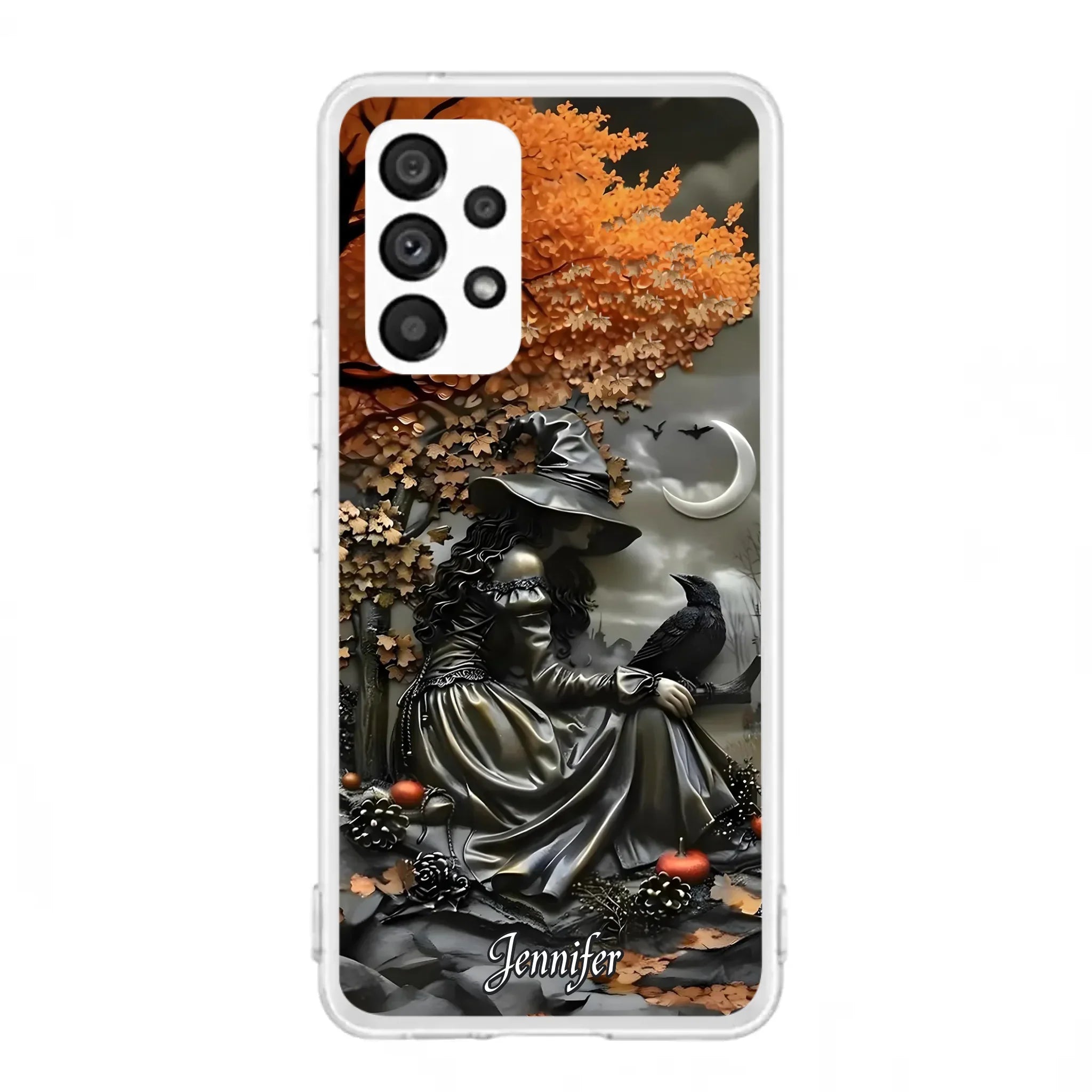 Custom Personalized Witch Phone Case - Halloween/ Birthday Gift Idea For Yourself, Women, Witch Lovers - Case For iPhone/ Samsung