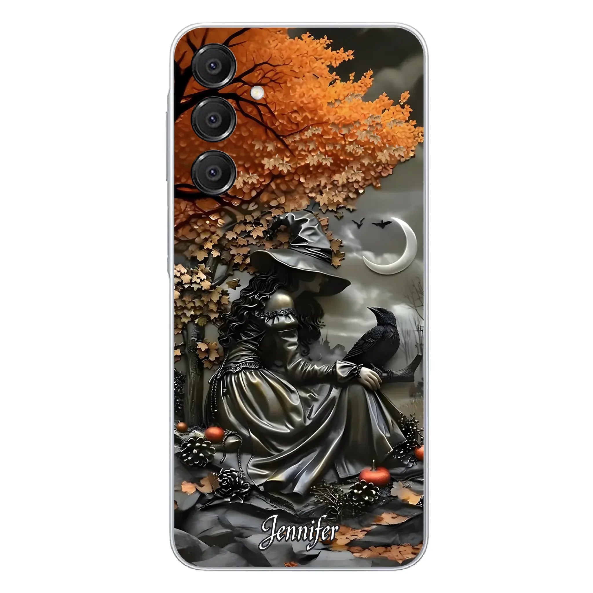 Custom Personalized Witch Phone Case - Halloween/ Birthday Gift Idea For Yourself, Women, Witch Lovers - Case For iPhone/ Samsung
