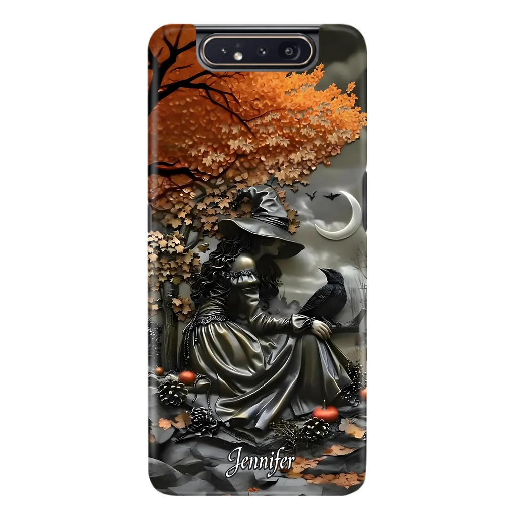Custom Personalized Witch Phone Case - Halloween/ Birthday Gift Idea For Yourself, Women, Witch Lovers - Case For iPhone/ Samsung