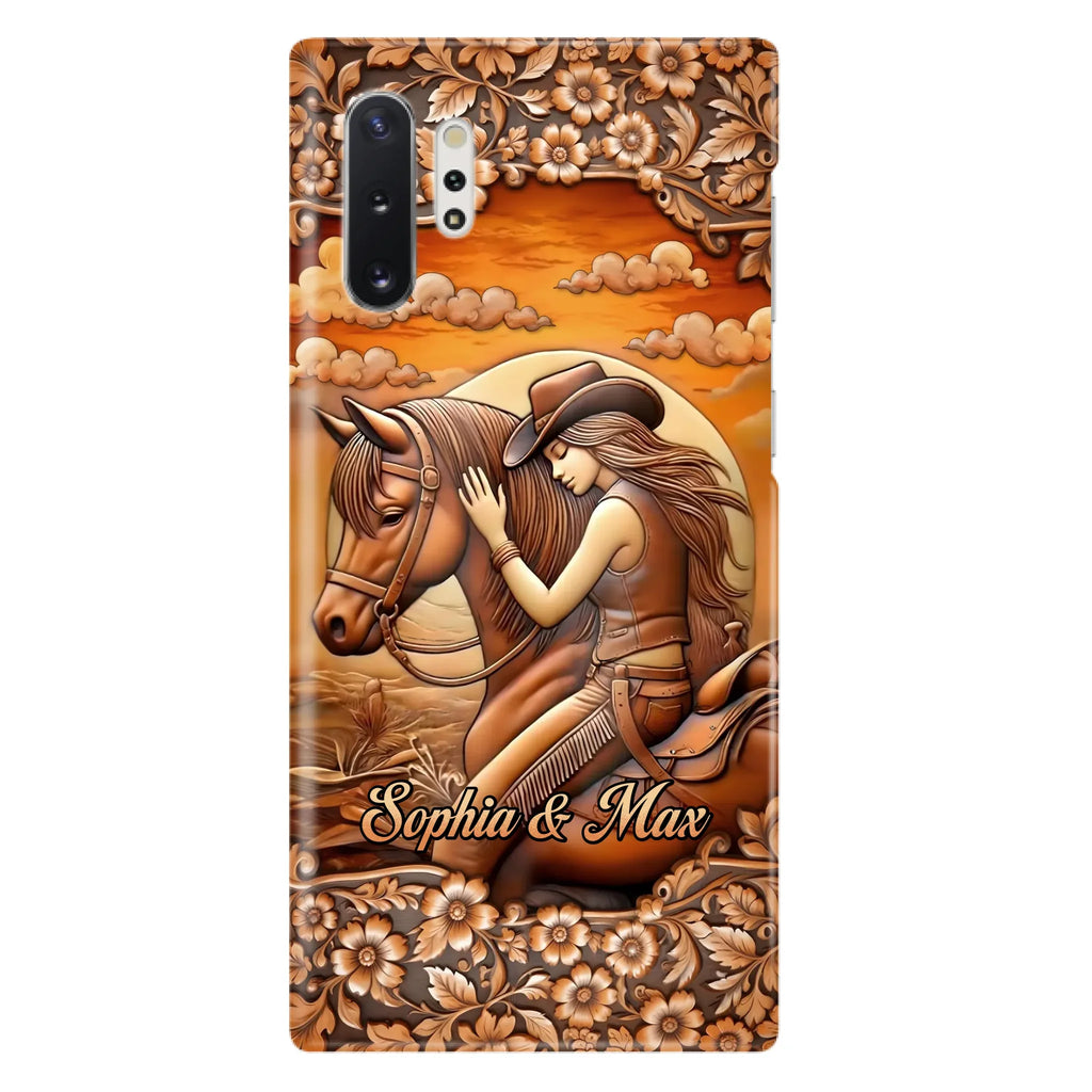 Custom Personalized Horse Girl Phone Case - Gift Idea For Horse Lover - Case For iPhone/ Samsung