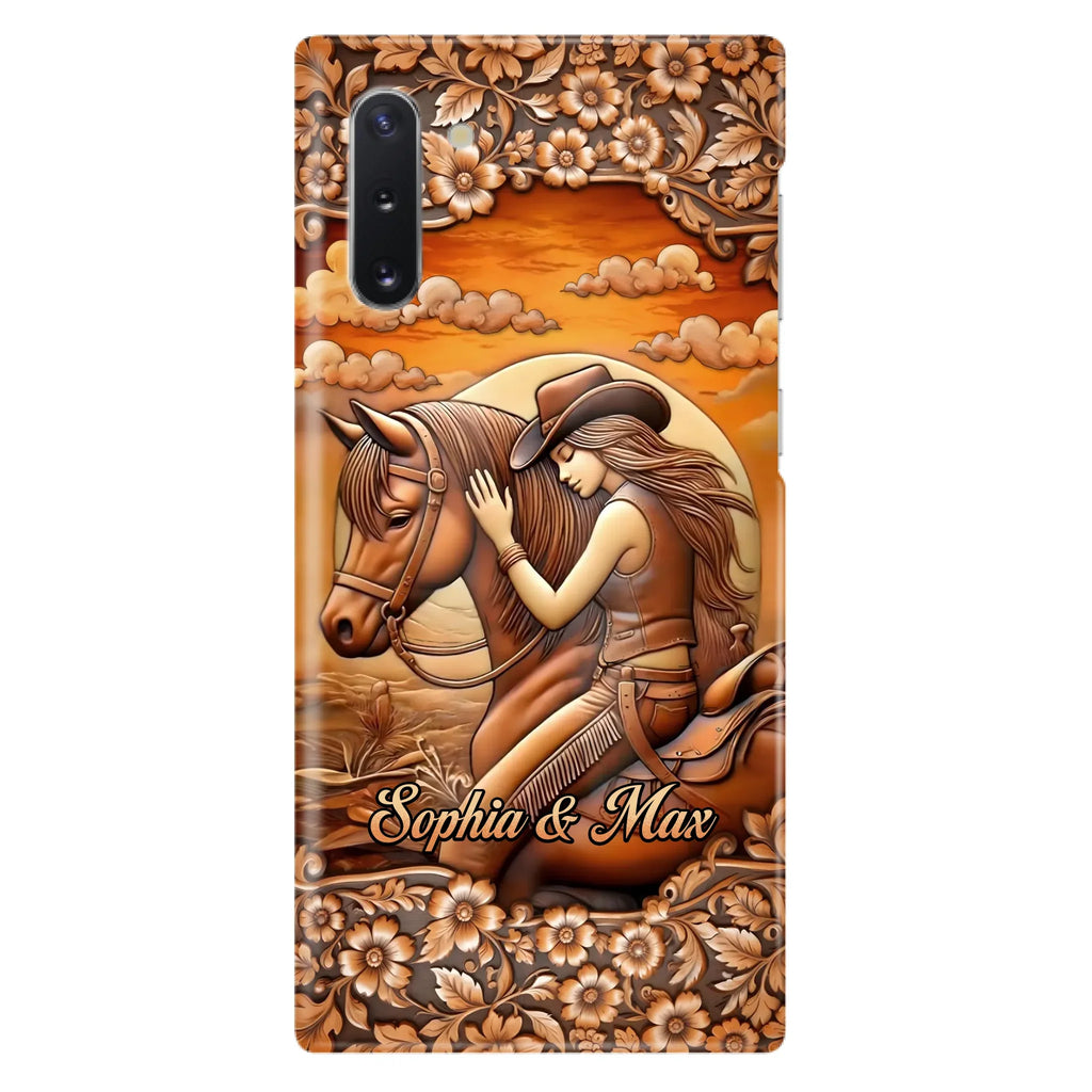Custom Personalized Horse Girl Phone Case - Gift Idea For Horse Lover - Case For iPhone/ Samsung