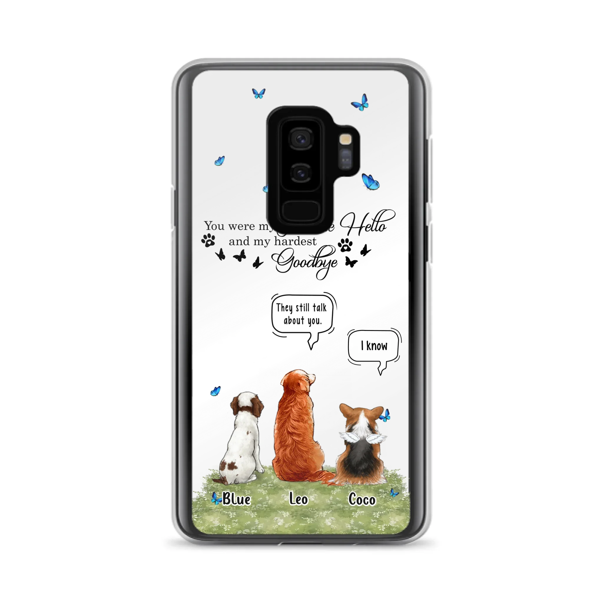 Custom Personalized Pet Phone Case - Memorial Gift Idea For Dog/ Cat Lover - You Were My Favorite Hello - Case For iPhone/Samsung
