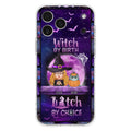 Custom Personalized Witch Phone Case - Gift Idea For Witch/ Dog/ Cat Lover - Upto 5 Pets - Witch By Birth - Case For iPhone/ Samsung