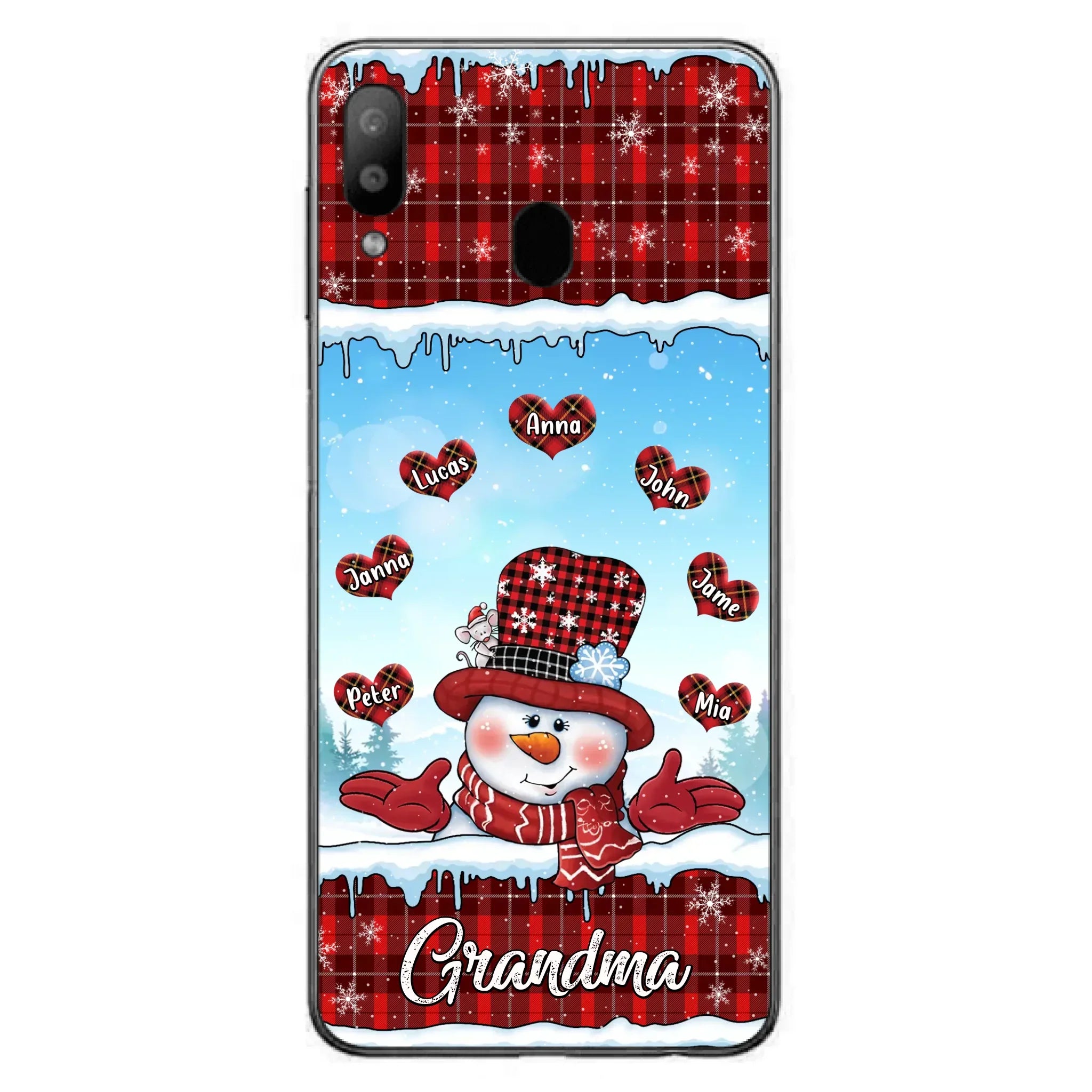 Custom Personalized Grandma Children Phone Case - Christmas Gift For Grandma/ Mom - Upto 7 Kids - Case For iPhone/ Samsung