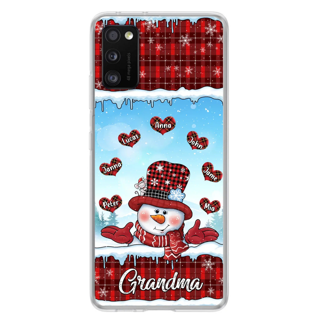 Custom Personalized Grandma Children Phone Case - Christmas Gift For Grandma/ Mom - Upto 7 Kids - Case For iPhone/ Samsung