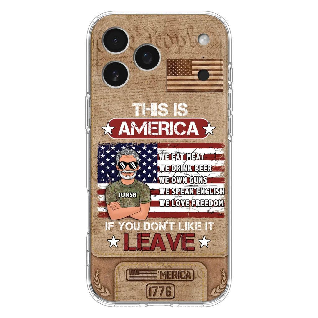 Custom Personalized Veteran Phone Case - Gift Idea For Veteran/ Daughter - This Is America - Case For iPhone/ Samsung