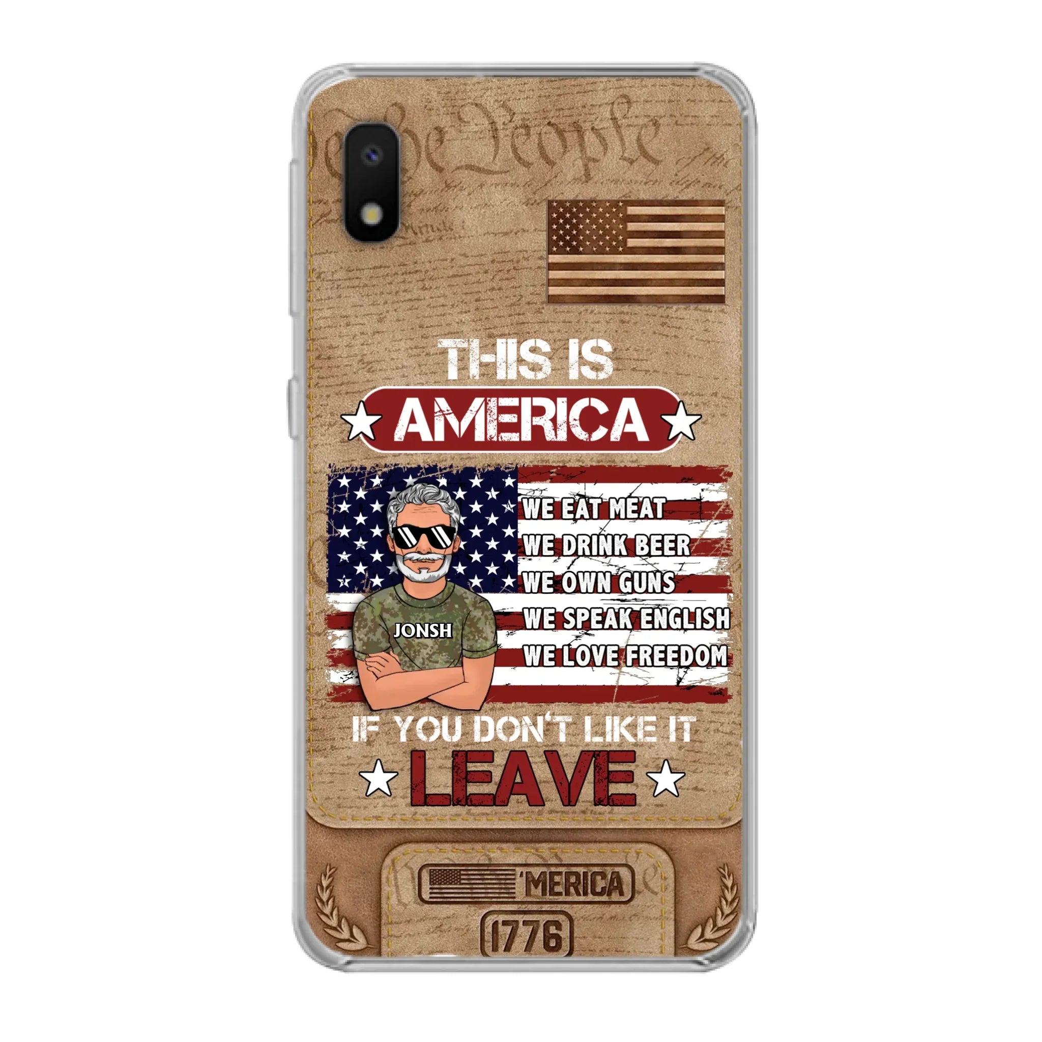 Custom Personalized Veteran Phone Case - Gift Idea For Veteran/ Daughter - This Is America - Case For iPhone/ Samsung
