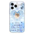 Custom Personalized Memorial Pet Phone Case - Upload Photo - Memorial Gift Idea For Pet Owner - A Big Piece Of My Heart Lives In Heaven - Case For iPhone/ Samsung