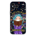 Custom Personalized Reading Book Phone Case - Gift Idea For Book Lovers - Just A Girl In Her Fantasy Era - Case For iPhone/ Samsung