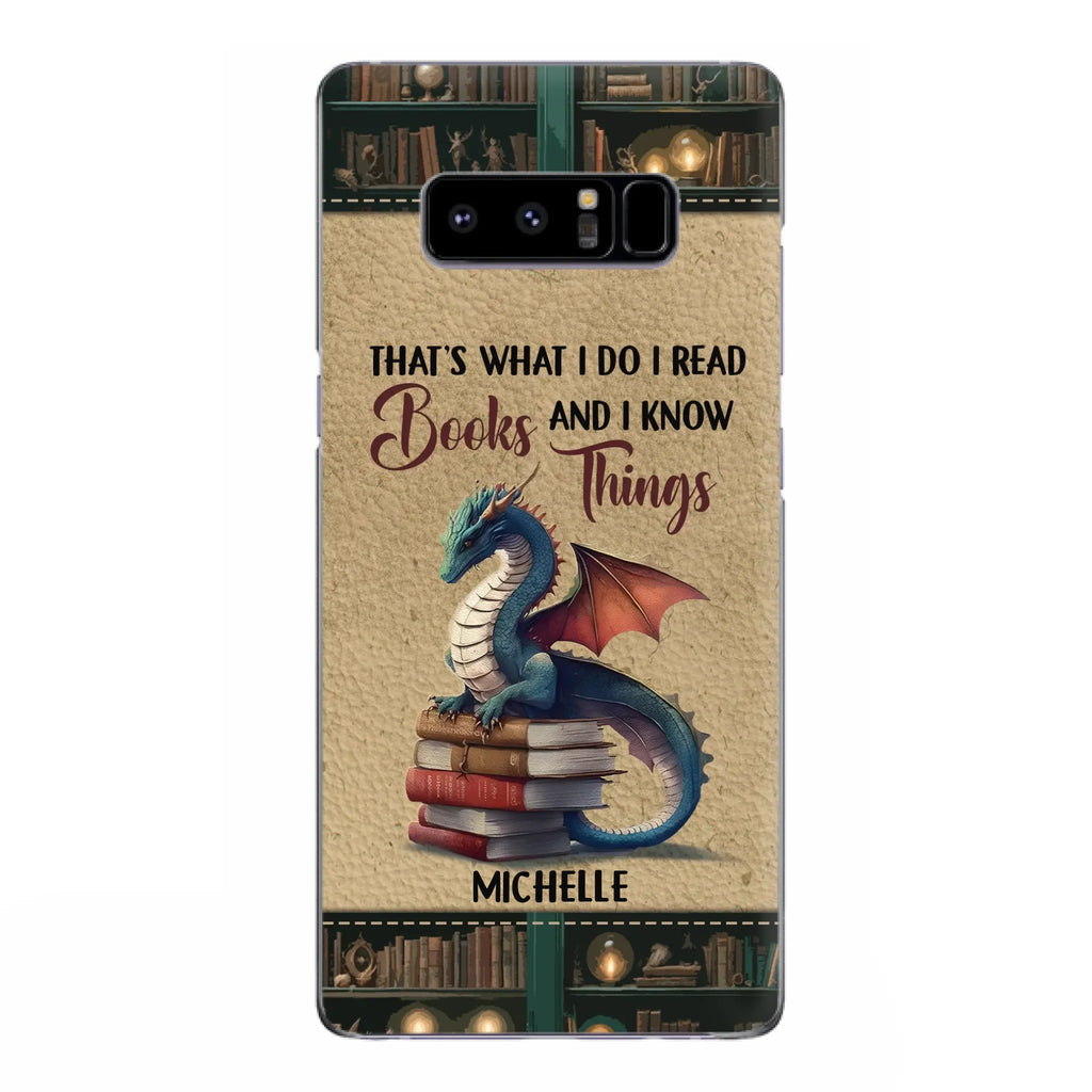 Custom Personalized Book Dragon Phone Case - Gift Idea For Book Lovers - In A World Of Bookworms Be A Book Dragon - Case For iPhone/ Samsung
