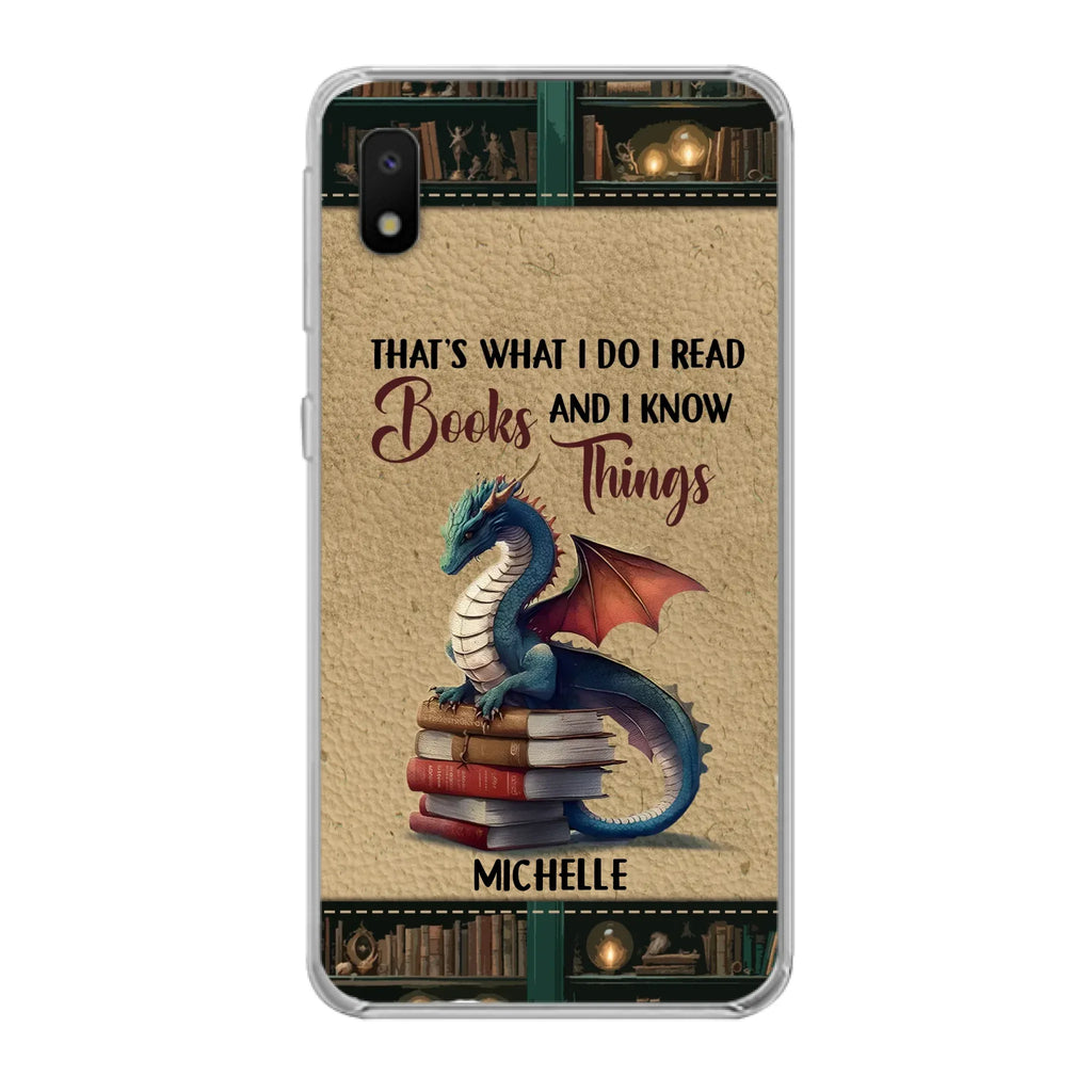 Custom Personalized Book Dragon Phone Case - Gift Idea For Book Lovers - In A World Of Bookworms Be A Book Dragon - Case For iPhone/ Samsung