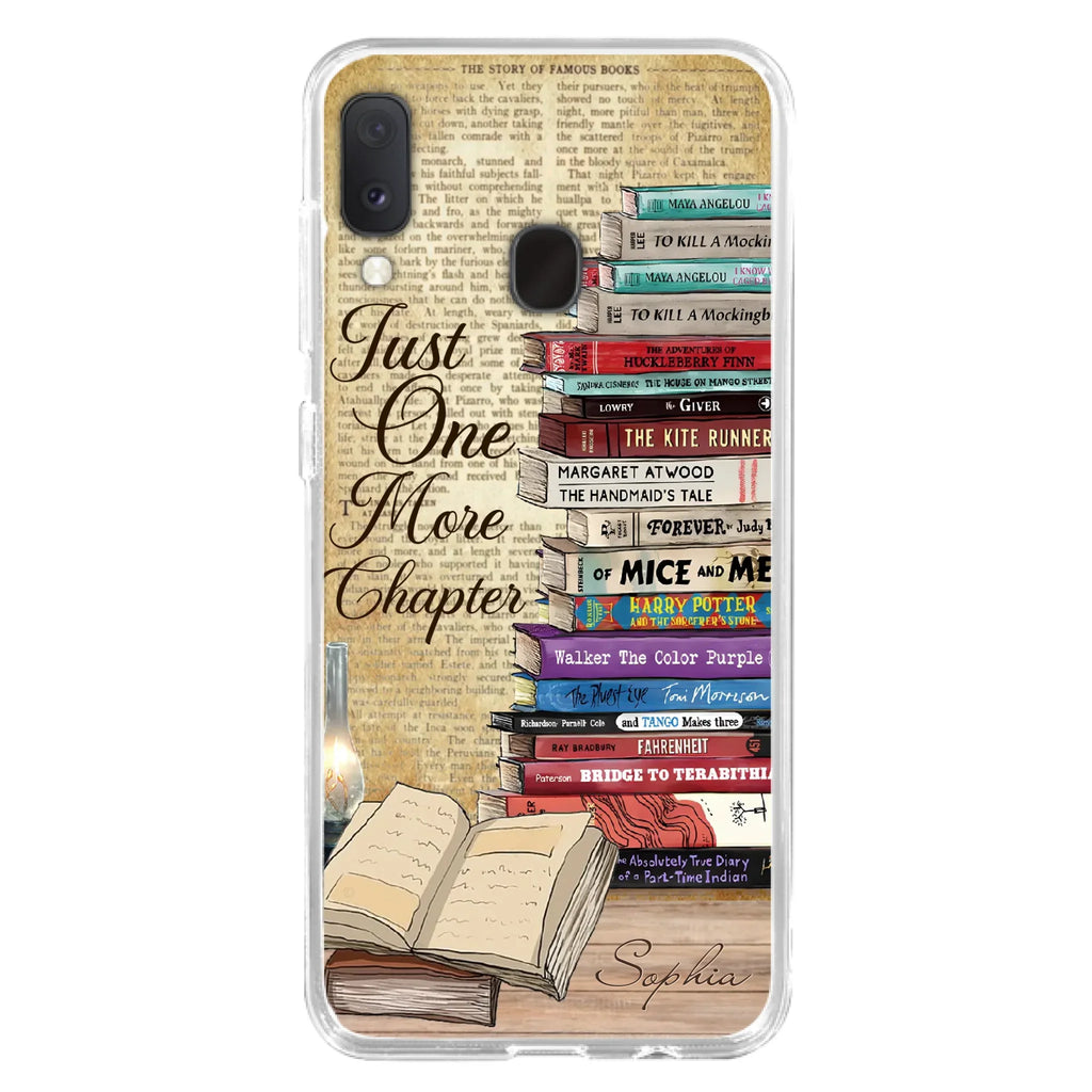 Custom Personalized Reading Book Phone Case - Gift Idea For Book Lovers - Just One More Chapter - Case For iPhone/ Samsung