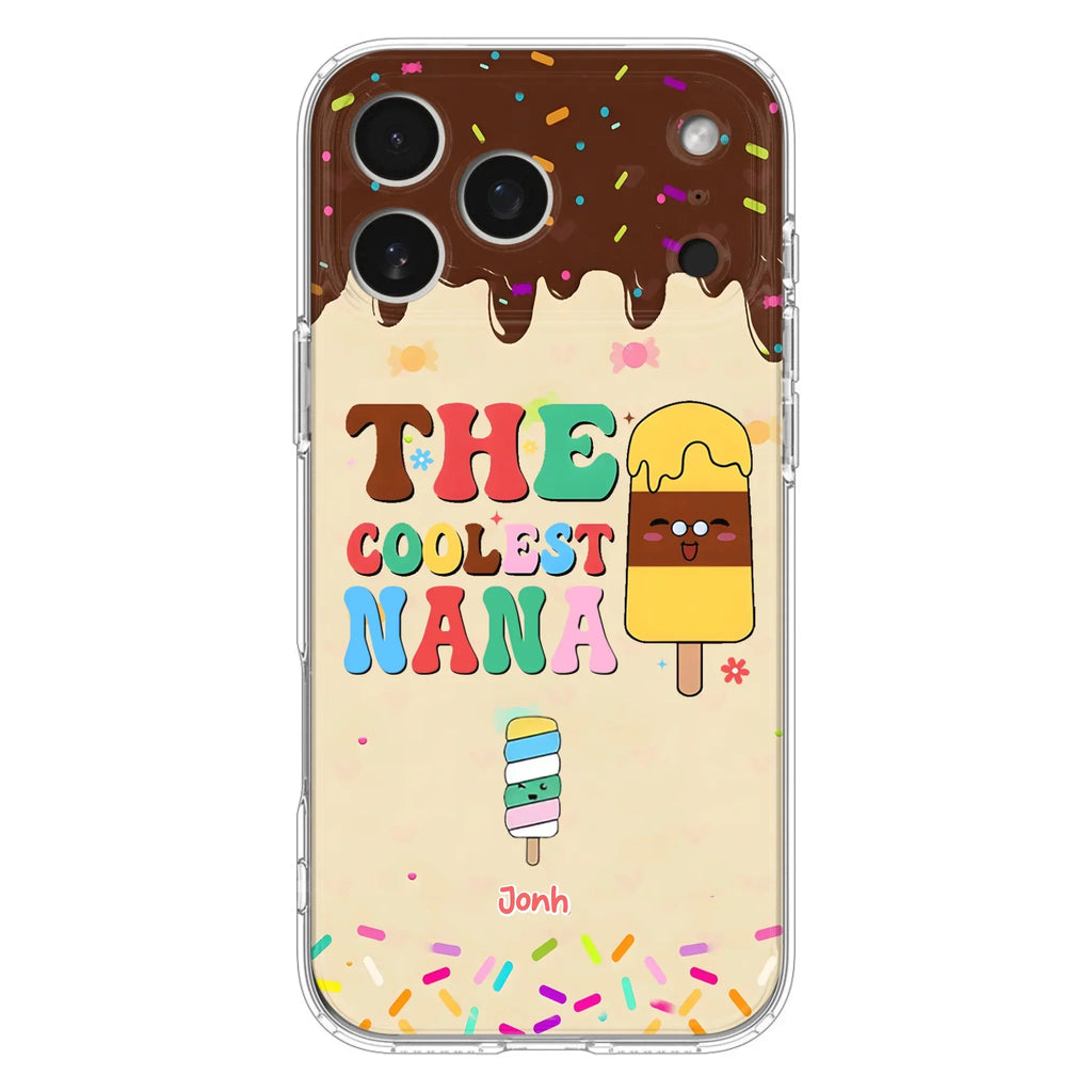 Custom Personalized The Coolest Nana Phone Case - Upto 10 Kids - Mother's Day Gift Idea for Grandma/ Mom - Case for iPhone/ Samsung