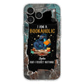 Custom Personalized Reading Book Phone Case - Gift Idea For Book Lovers - I Am A Bookaholic And I Regret Nothing - Case For iPhone/ Samsung