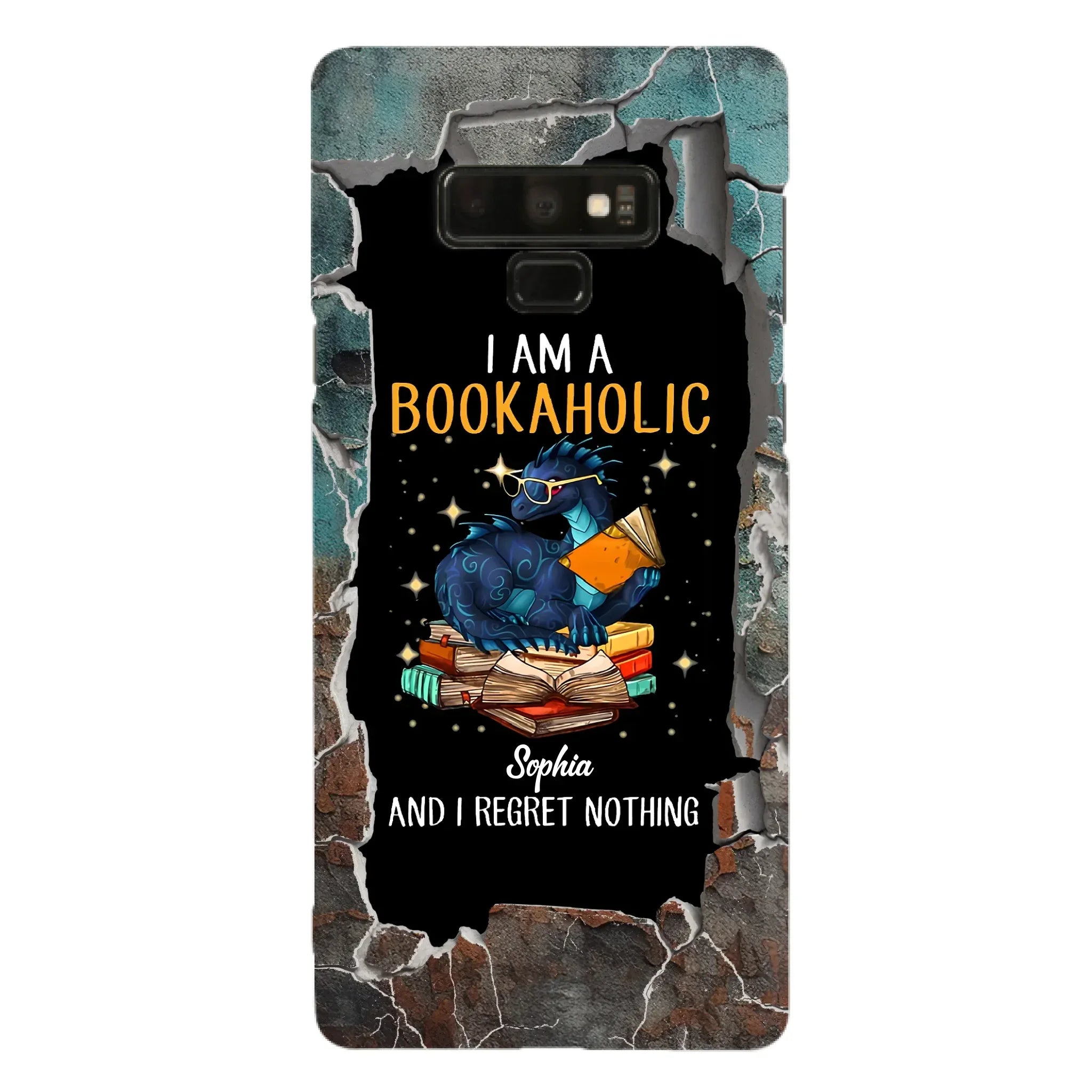Custom Personalized Reading Book Phone Case - Gift Idea For Book Lovers - I Am A Bookaholic And I Regret Nothing - Case For iPhone/ Samsung