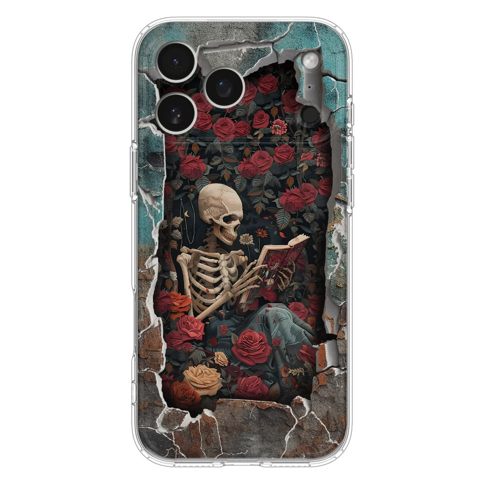 Custom Personalized Bookish Skeleton Phone Case - Reading Book Lover Gift Idea - Case For iPhone/ Samsung
