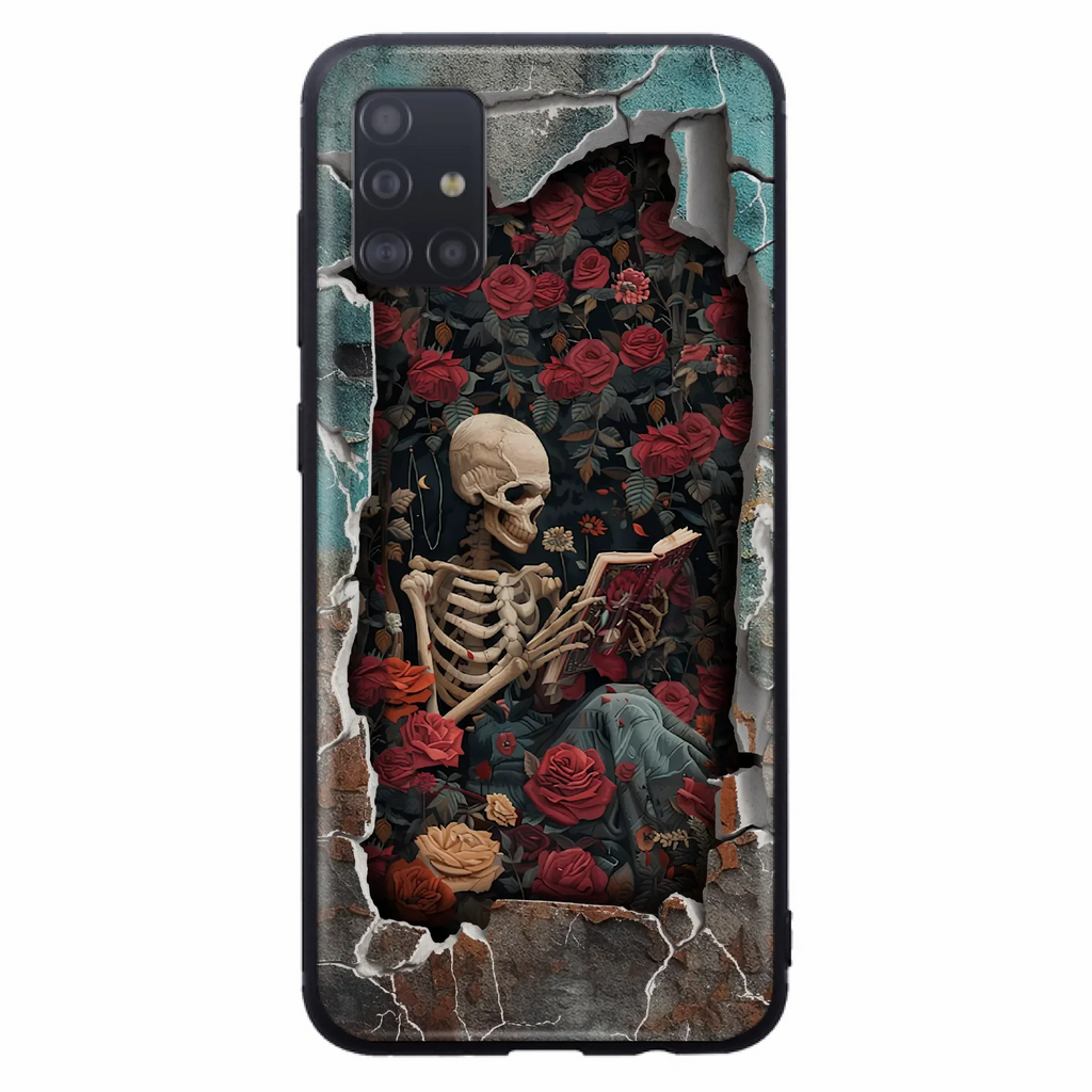 Custom Personalized Bookish Skeleton Phone Case - Reading Book Lover Gift Idea - Case For iPhone/ Samsung