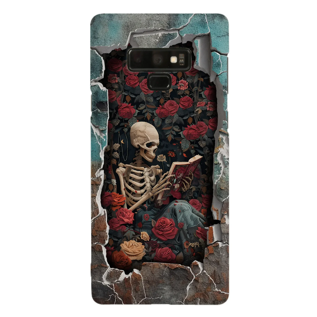 Custom Personalized Bookish Skeleton Phone Case - Reading Book Lover Gift Idea - Case For iPhone/ Samsung