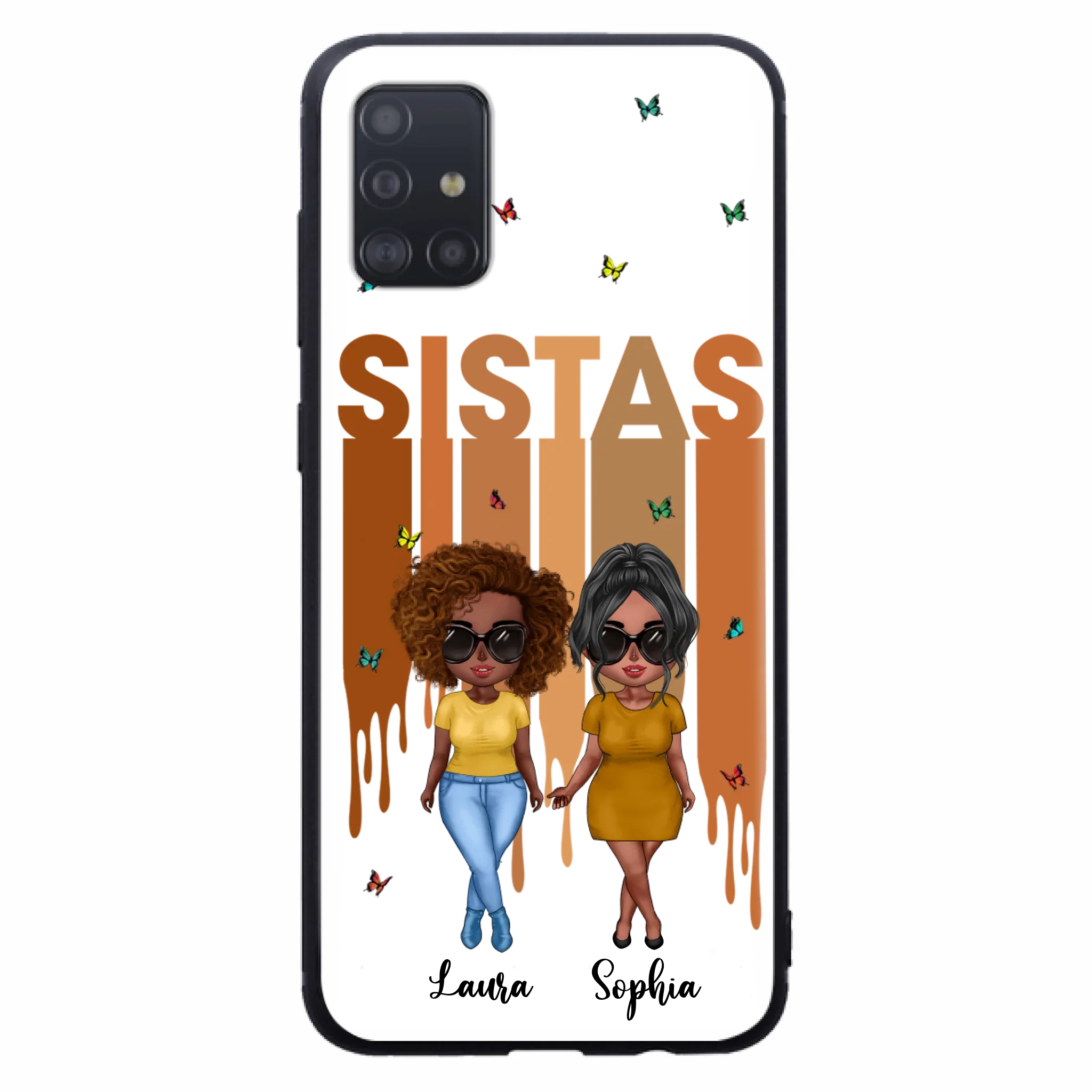 Custom Personalized Best Friends Phone Case - Upto 5 Girls - Gift Idea For Sisters/ Besties - Case For iPhone/Samsung