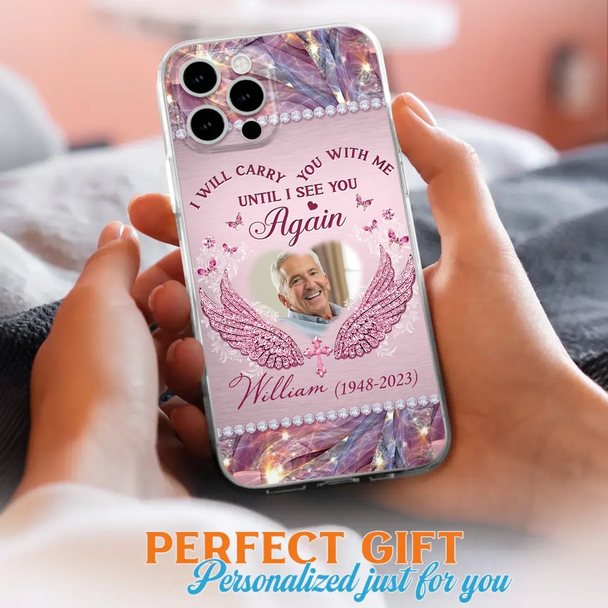 Custom Personalized Memorial Phone Case - Upload Photo - Memorial Gift Idea For Family Member - Until I See You Again - Case for iPhone/ Samsung