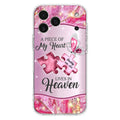 Custom Personalized Memorial Phone Case - Memorial Gift Idea for Father's Day - Case for iPhone/ Samsung - A Piece Of My Heart Lives In Heaven