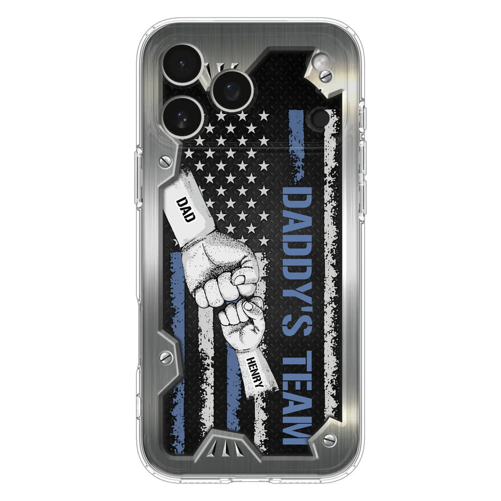 Custom Personalized Daddy's Team Phone Case - Father's Day Gift Idea For Dad/ Grandpa - Case for iPhone/ Samsung